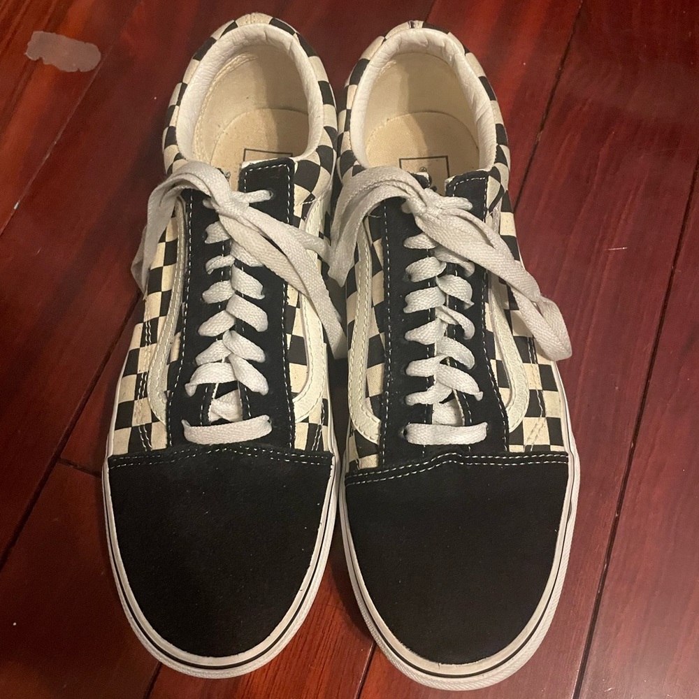 Black and white checkered vans
